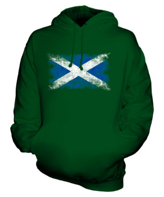 SCHOTTLAND DISTRESSED FLAGGE UNISEX HOODIE TOP SCHOTTISCH SCHOTTISCH FUSSBALL GESCHENK