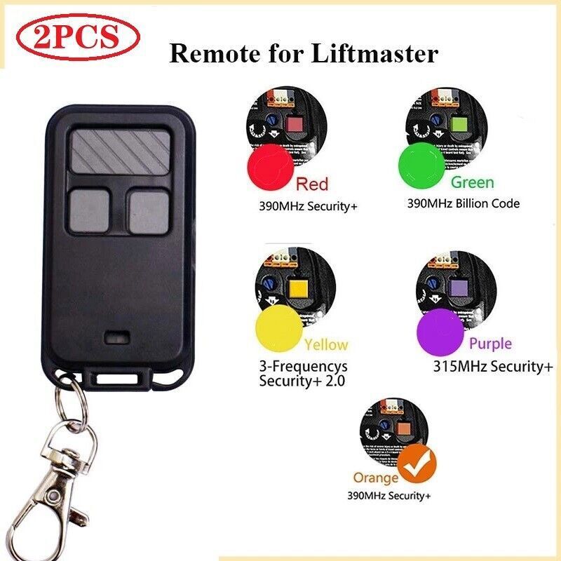 2 Pack LiftMaster Garage Door Opener Mini Remote Control For 890max