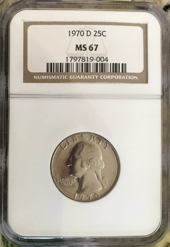 1970 D Washington Quarter 25c MS67 NGC MS 67