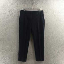 Talbots Dress Pants Womens 10 (Actual 34X26) Blue Mid Rise Eyelet Pocket Zip Fly