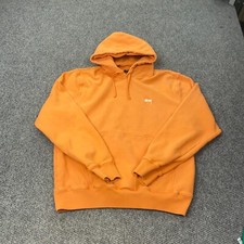 Stussy Stock Logo Hoodie XXL Orange Embroidered