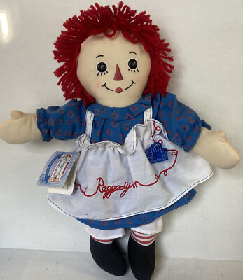 Raggedy Ann Doll 16'' Applause With Tags 2006 Plush Stuffed Red Hair