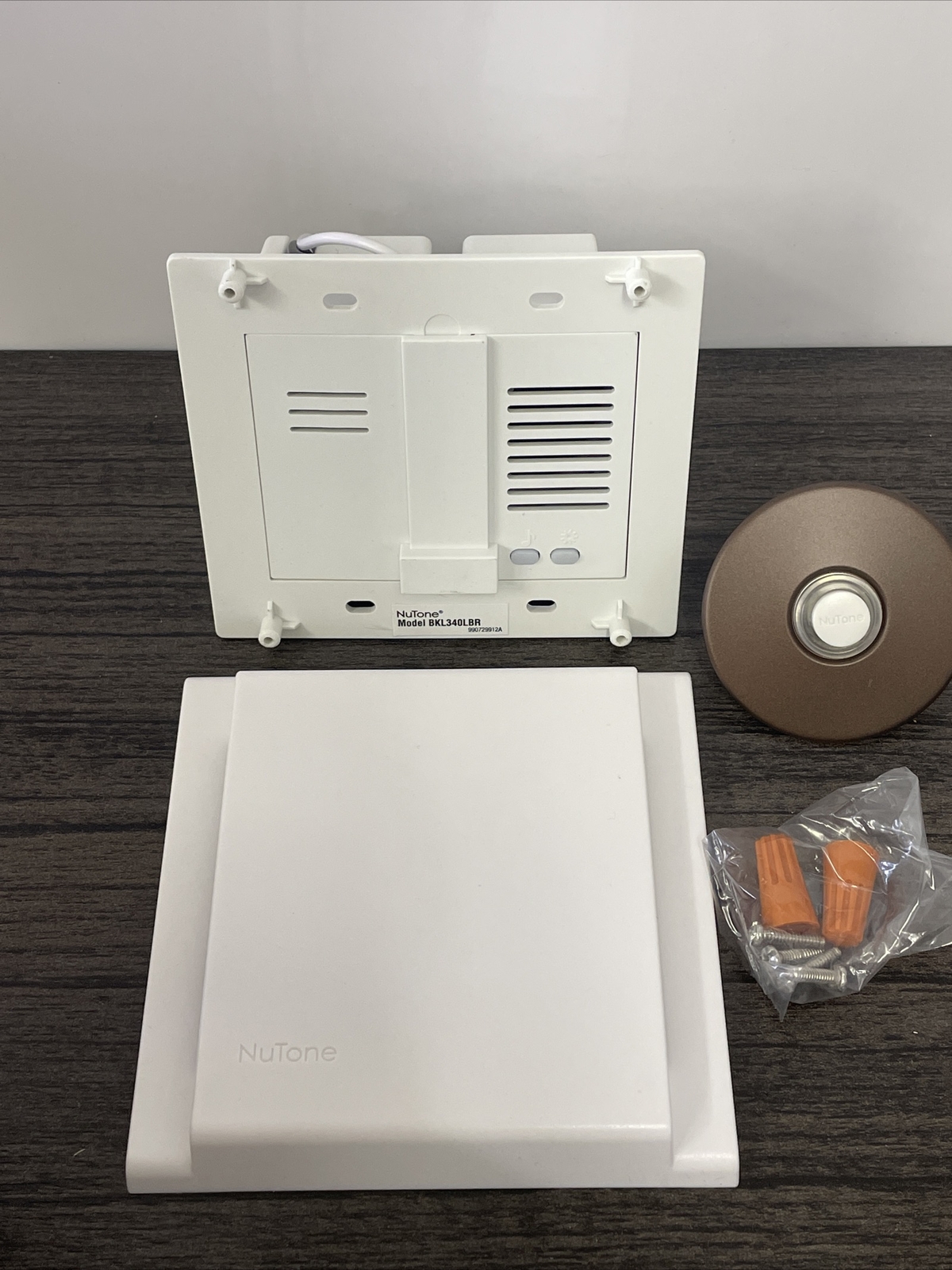 Nutone BKL340LBR Line Voltage Wired Doorbell w/ Pushbutton, Chime Kit