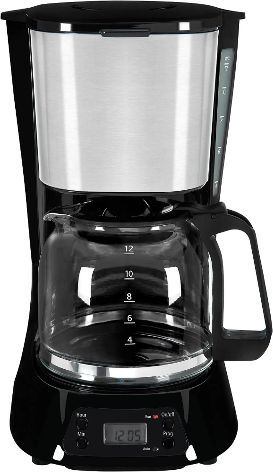 Exquisit Kaffeemaschine Filterkaffeemaschine Tropfstop 15 Tassen 900 W Schwarz