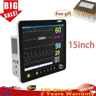 Medical Portable Multi-parameter 15'' Modular Plug-in Patient Monitor+gift