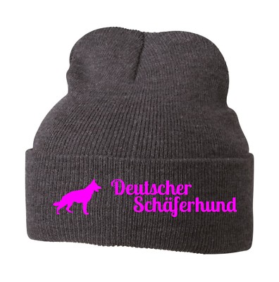 Beanie Strickmütze Mütze Stickmotiv DEUTSCHER SCHÄFERHUND Hunde Siviwonder