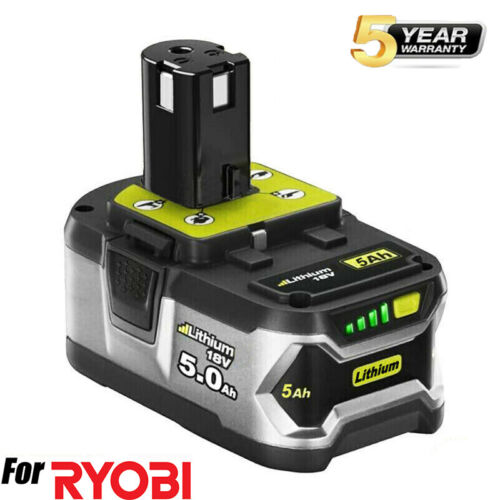 18V 5.0Ah Lithium Battery For Ryobi P108 ONE+ Plus RB18L40 RB18L50 P104 - Afbeelding 1 van 23