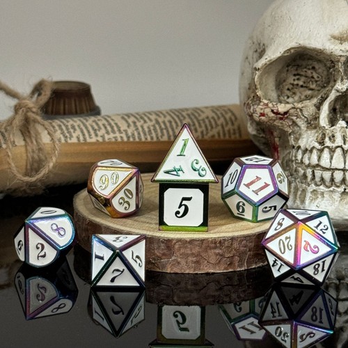 Metal dice set, board game multi-sided dice dnd Dungeons and Dragons, solid dice - Picture 41 of 72