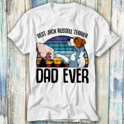 T-Shirt Best Jack Russell Terrier Dad Ever Pet Love Meme Geschenk Top Tee Unisex 534