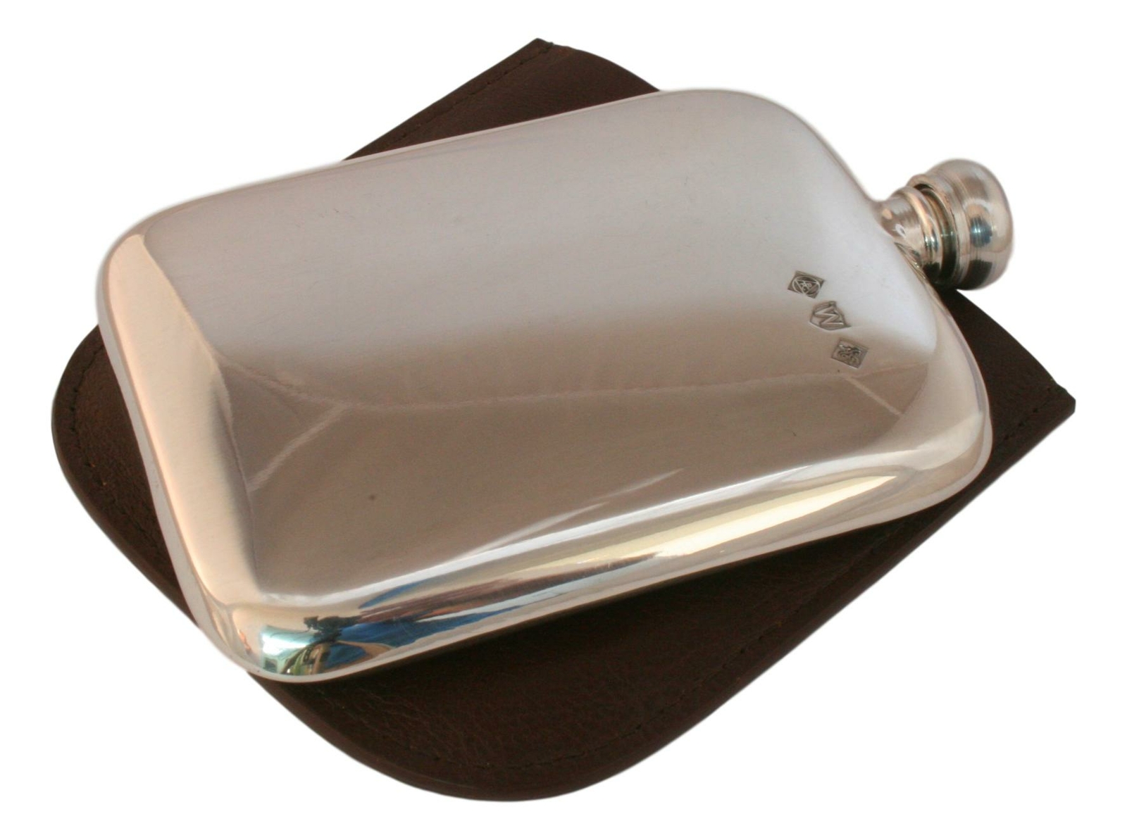 Lancashire Red Rose Pewter 4 Oz Hip Flask Brown Leather Pouch Personalised 494 Popularność uzupełniania zapasów