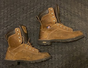 defined heel work boots