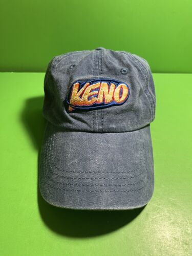 Keno adjustable baseball cap buckleback hat Blue Lottery Hat - Picture 1 of 9