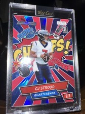 CJ STROUD 2023 Wild Card Alumination Comix Blue Prizm Champs #2/3 RC Texans SSP