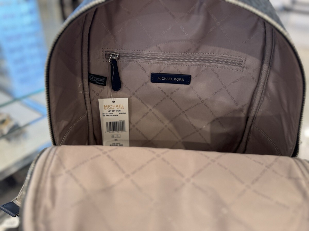 MICHAEL KORS JET SET ITEM MEDIUM POCKET BACKPACK MK ADMIRAL  display picture 2