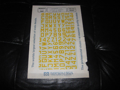Luftwaffe I.D. Letters & Numbers Yellow 13mm- 1/72 scale by Microscale