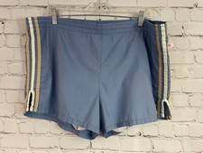 VTG JANTZEN SWIM TRUNKS ATHLETIC SHORTS 38 Blue Stripes USA Drawstring Pocket