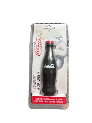 1998 Coca Cola Stapler with Staples Coke Bottle 4 1/2'' high Vintage