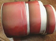 vintage ribbon acetate ombre 5/8-7/8-1.5" deep rose moss 1y made in France