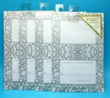 24 Wedding Invitations Reception & Reply Cards w/ Envelopes 4 Pack x 6 each