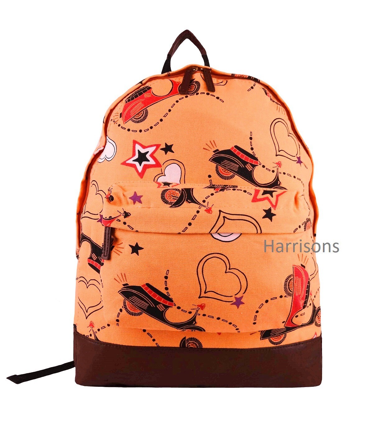 CANVAS NOVELTY RETRO PRINT BACKPACK MEDIUM TRAVEL SCHOOL WORK BAG GIRLS