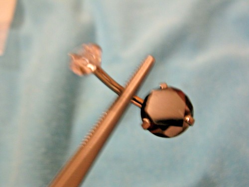 2.27ctw 100% NATURAL BLACK DIAMOND BELLY RING,DOUBLE,CERTIFICATE,FREE DIA TESTER - Picture 9 of 11