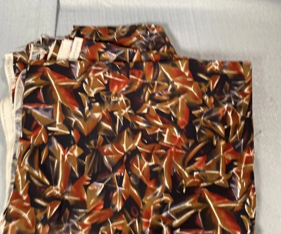 Robert Koffman Kaleidoscope 2 Yards X 43" Co Inc Fabric Prima Brown Blue Orange - Image 2 of 4