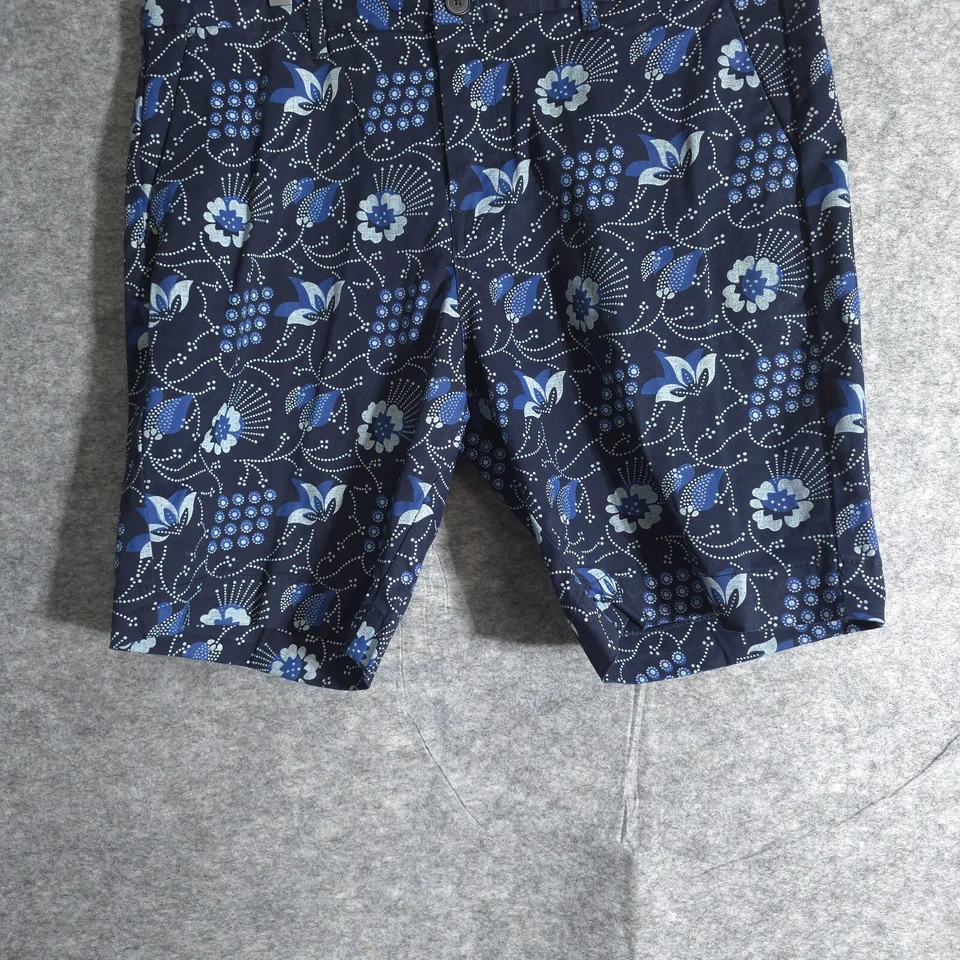 Pantalones Cortos Chinos SCOTCH & SODA Elastizados Florales Hombres Talla 34 Estampado Geométrico por Todas Partes Foto 2 de 4