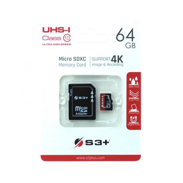 64GB S3+ MICROSDXC UHS-I
