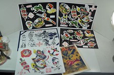 MPLS Murderapolis lady Dragons Tattoo Color Flash Wall Art LOT 6 Sheets Jon boy