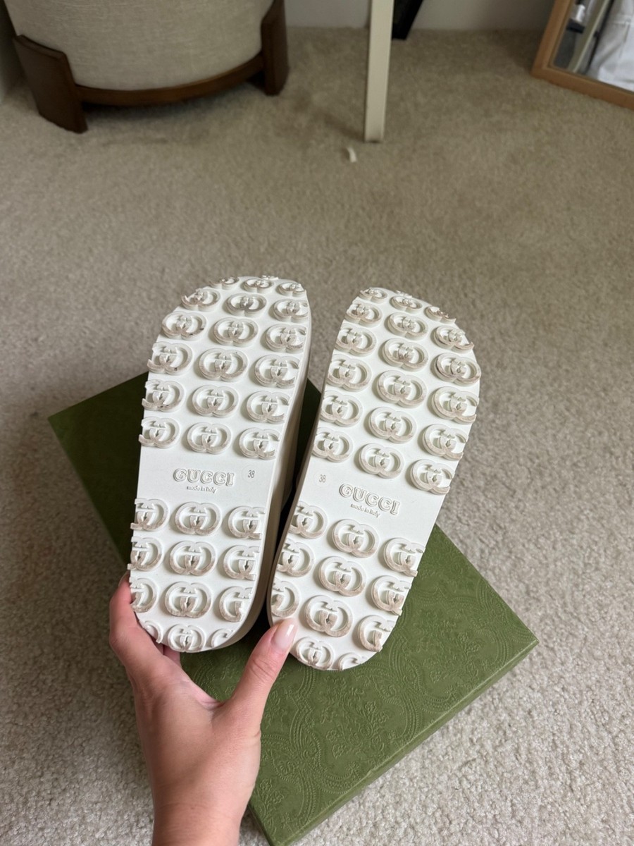 Gucci Interlocking G Logo Rubber Slides | eBay