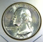 1953 S ** Washington Quarter ** Beautiful Color ** Superb Gem BU ** Album Toned