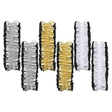 Armband Garter 6pcs Shirt Sleeve Holder Gold Black, Silver Black, White Black