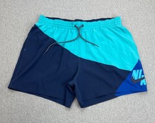 Nike Swim Trunks Mens XXL Drawstring Mesh Lined Logo 5" Inseam