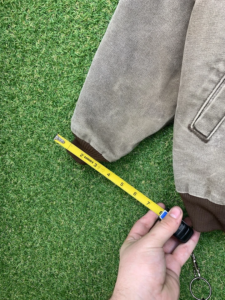 Vintage Carhartt Santa Fe Quilt Lined Jacket Youth Small Y02 CHT Faded Brown - Image 4 of 4