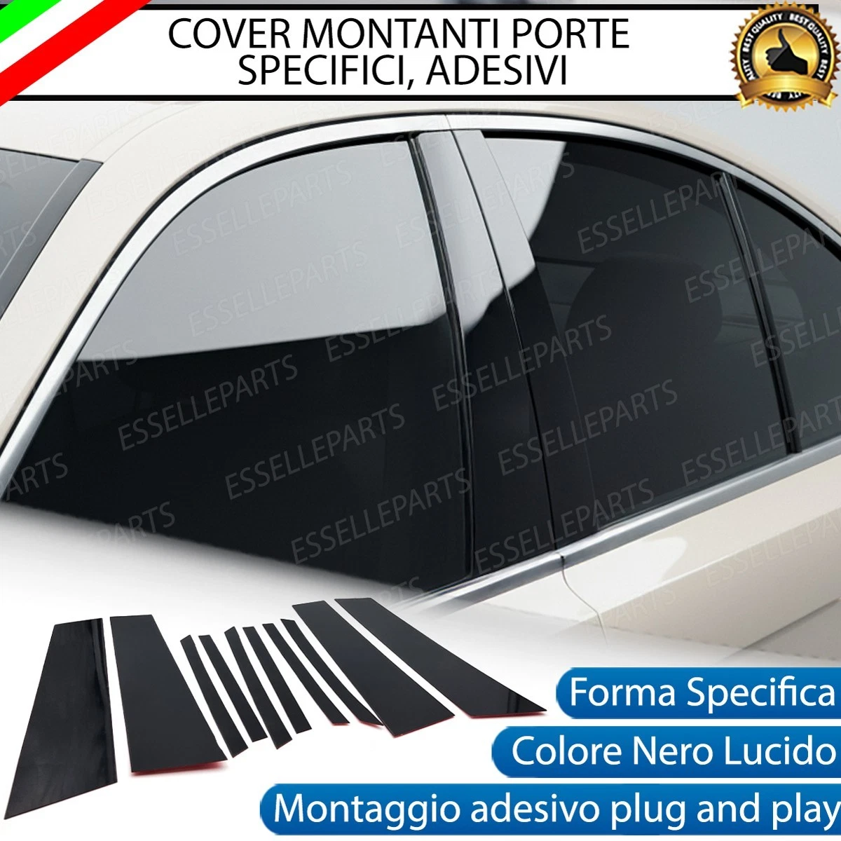 2 Adesivi Nero Parafango Sfiato Flusso Aria Auto Moto Decorazione Universale