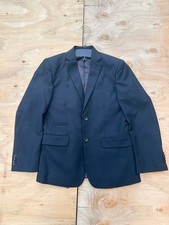 Isaac Mizrahi Boys Black Wool Blend 2 Button Blazer Suit Jacket Size 14