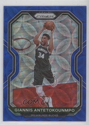 2020-21 Panini Prizm Choice Blue Prizm 16/49 Giannis Antetokounmpo #111 hs9