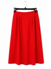 Vintage Pendleton Red Virgin Wool A-Line Pencil Midi Skirt Lined USA Size 6