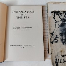 The Old Man and the Sea by Ernest Hemingway. A vintage book  1952 BCE  
