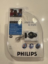 Philips Simply Snap Ultra-Compact Keychain Digital Camera USB Silver Video