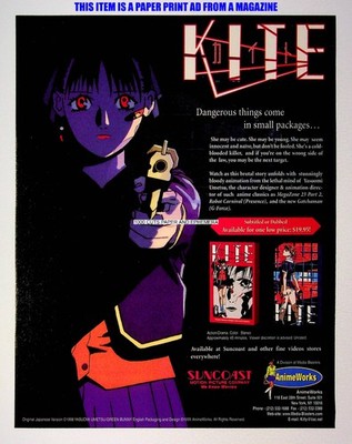 Kite VHS AnimeWorks Anime 1999 Trade Print Magazine Ad Poster ADVERT