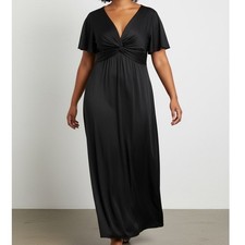 Show Me Your Mumu Maxi Dress Size XXL Black Rome Twist Wedding Bridesmaid Gown