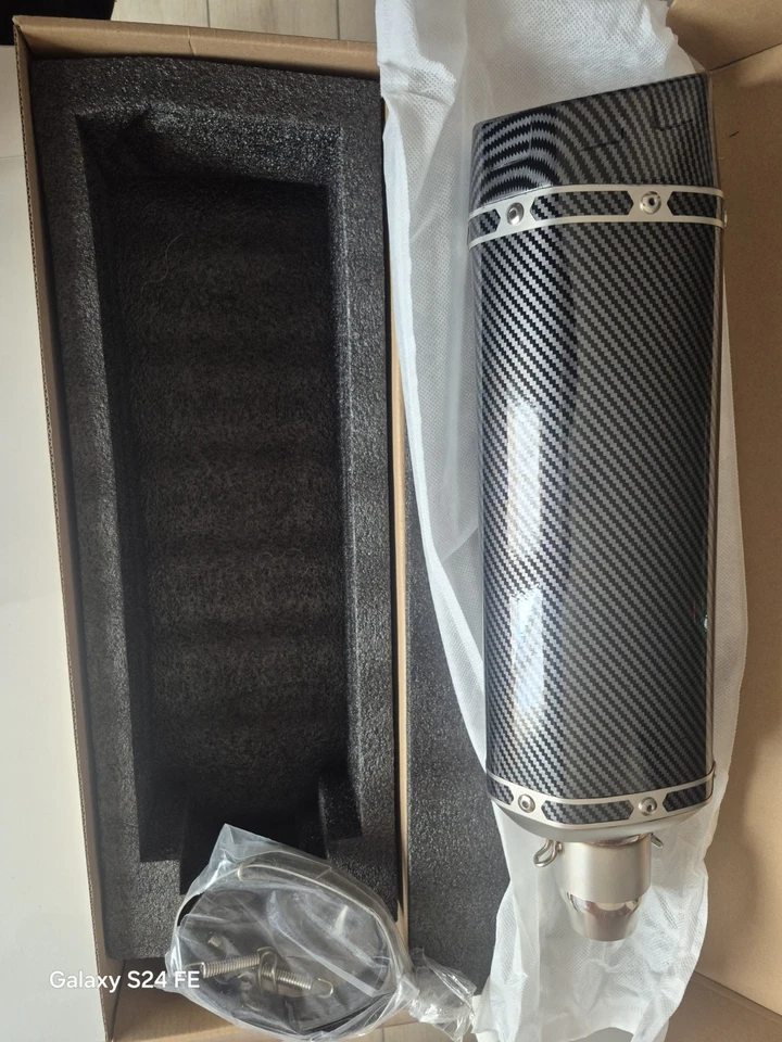 Silenziatore Marmitta Tubo Scarico Universale 36-51mm - Immagine 2 di 2