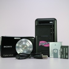 Sony Digital Camera Cybershot DSC-W190 12.1MP Black Tested Full Working Set
