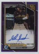 2024 Bowman Chrome Prospect Mega Box Purple Refractor /199 Dillon Head Auto 0rz7
