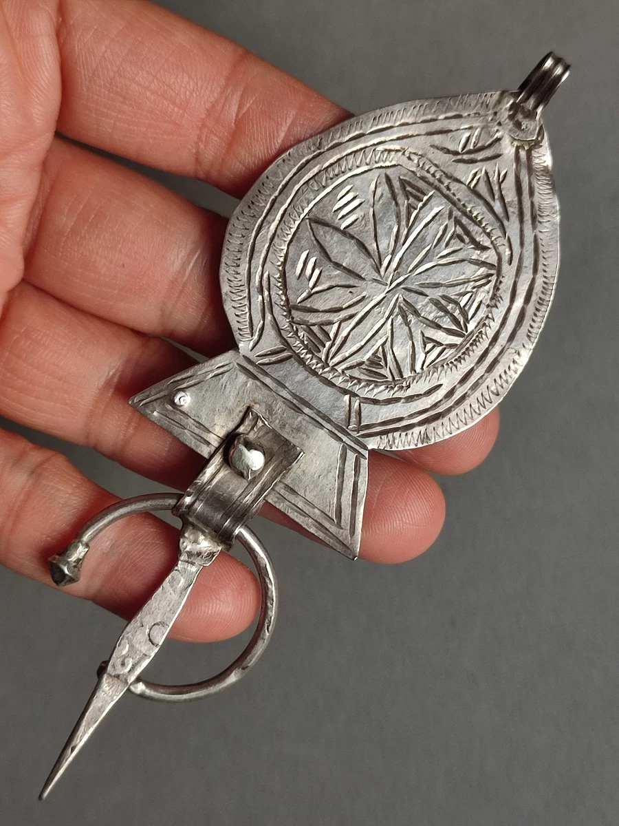 Fibule (Broche) En Argent Sterling - Style Ethnique Ou Vintage - Modèle B - Occasion