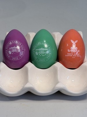 White House Easter Egg Roll Set 2022 2023 2024 Biden Lot 3 Eggs