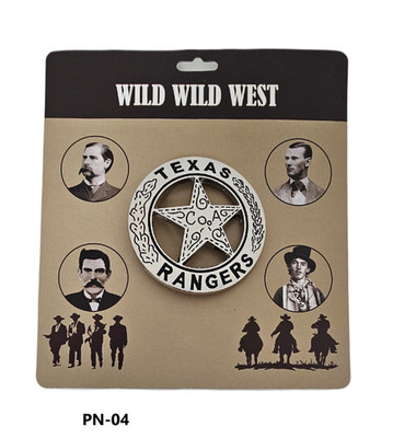 Texas Rangers Company A Star Badge Pin   Wild West Lawman Badge