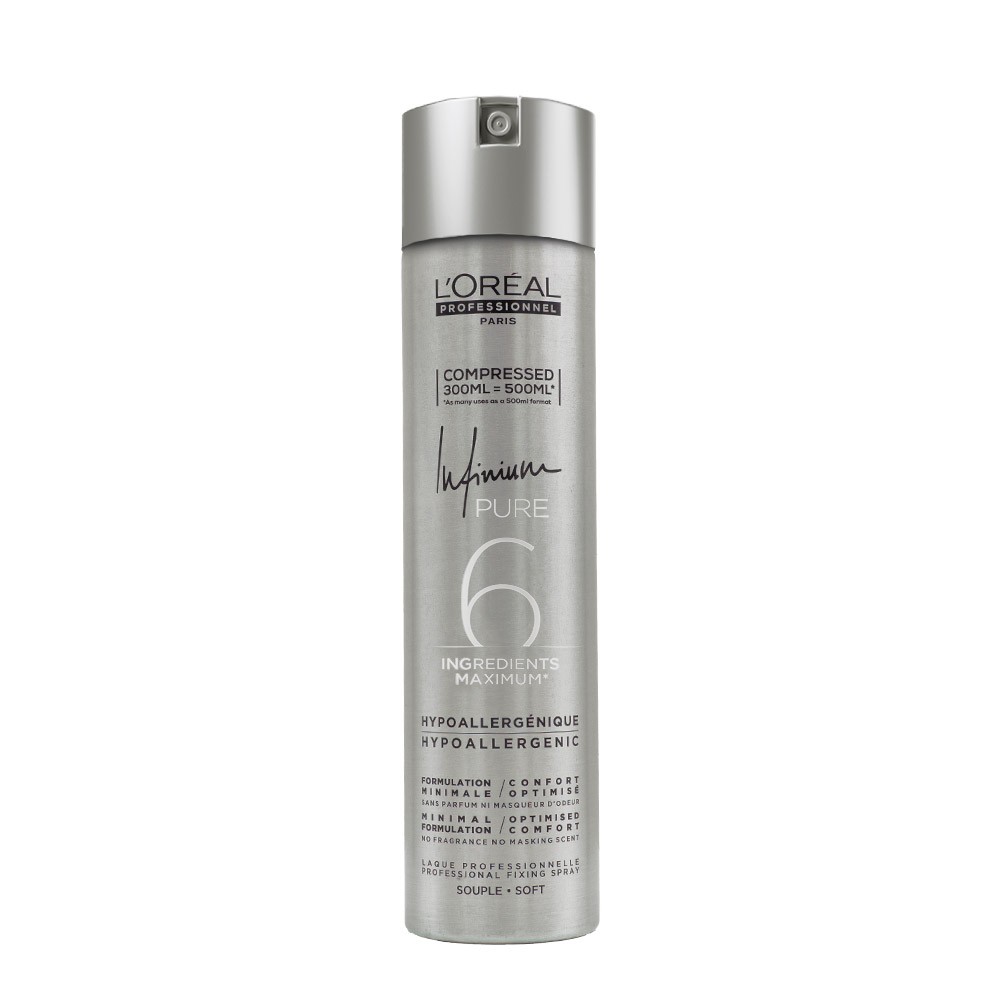 L'Oreal Hairspray Infinium Pure Soft 300ml - lacca tenuta leggera