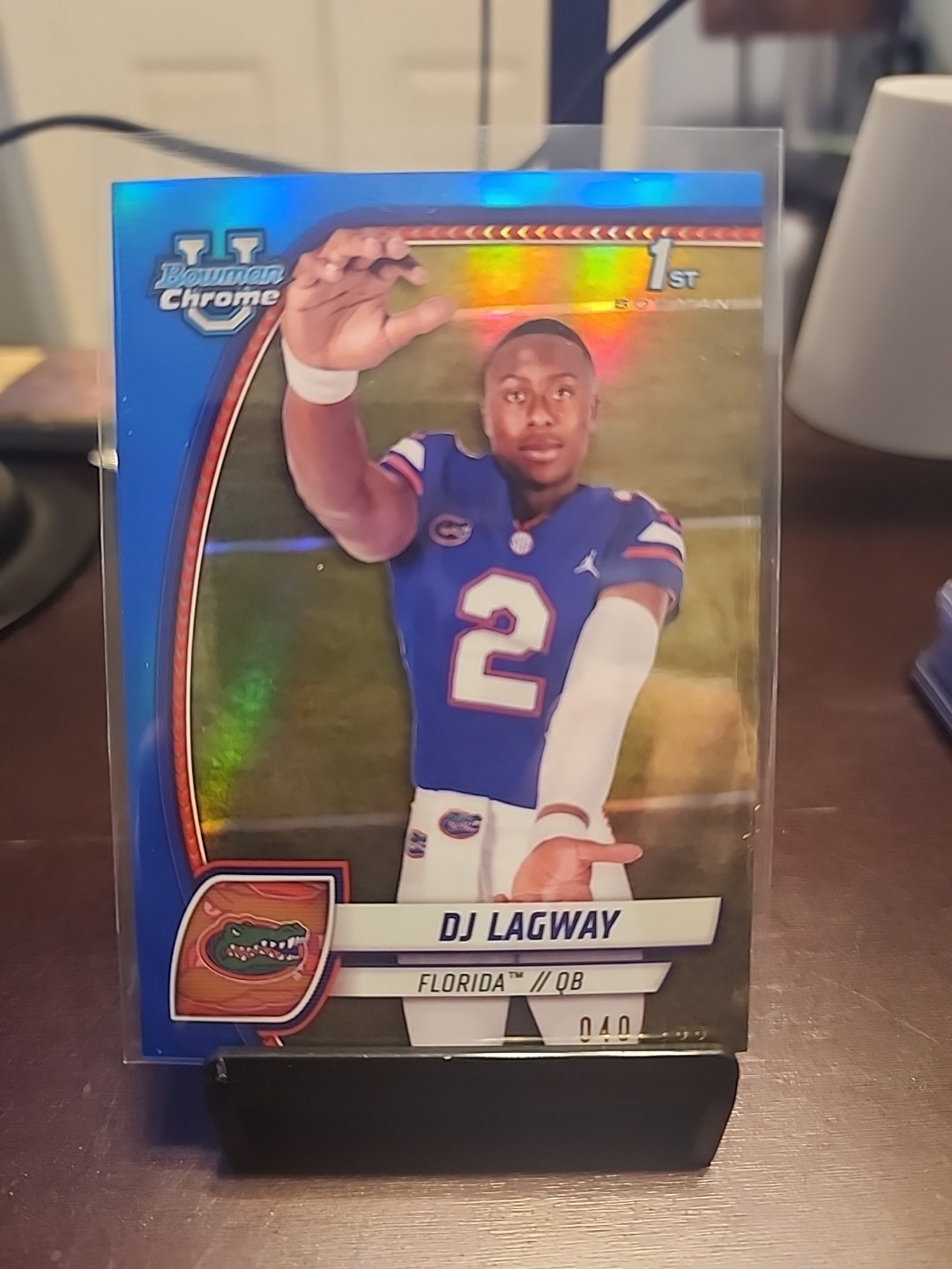 DJ Lagway 2024 1st Bowman U Chrome Blue Refractor 40/199 COLOR MATCH Florida